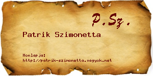 Patrik Szimonetta névjegykártya